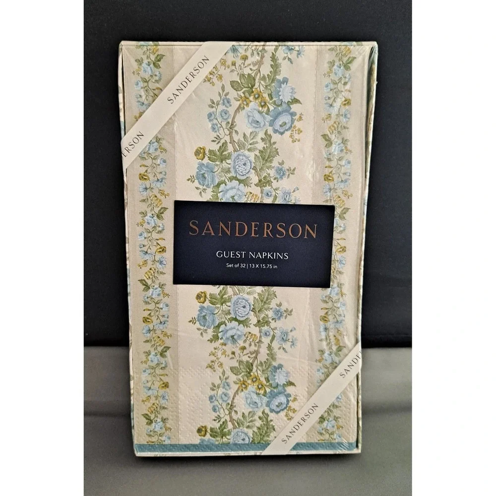 New Set Of 32 Sanderson Paper Guest‎ Napkins Hykenham Inspired